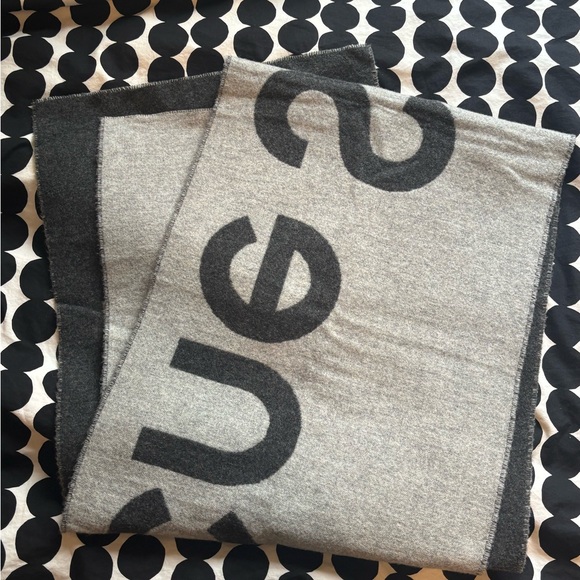 Acne Studio Grey Jacquard Scarf - Picture 1 of 2